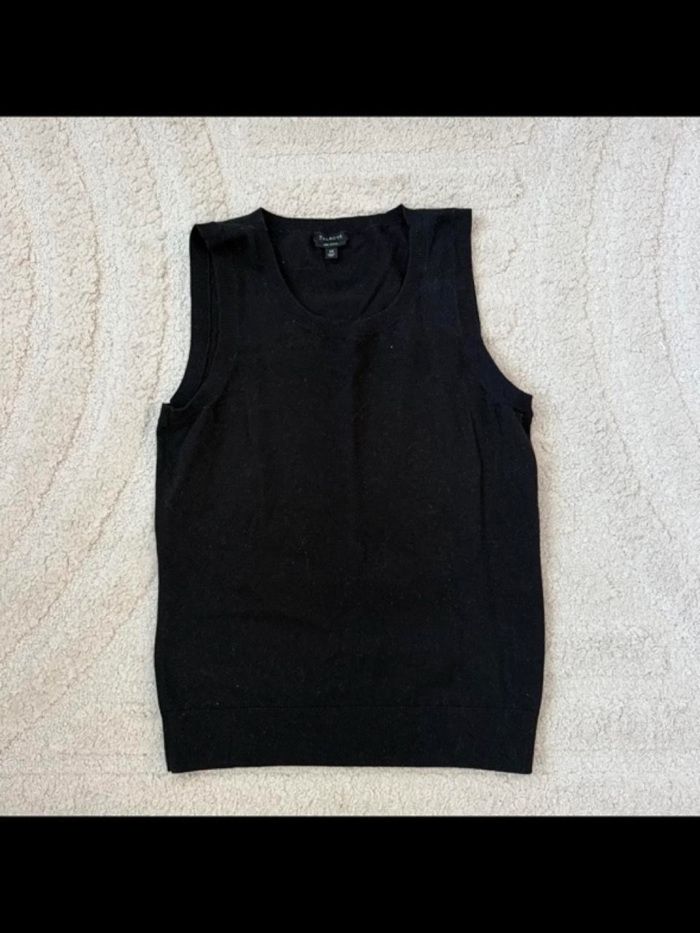 Talbots Black Sleeveless Crewneck Sweater Vest